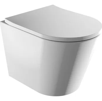 Klozet Aplomo Tampa rimless WC závěsné se sedátkem, TAMPAMWBP