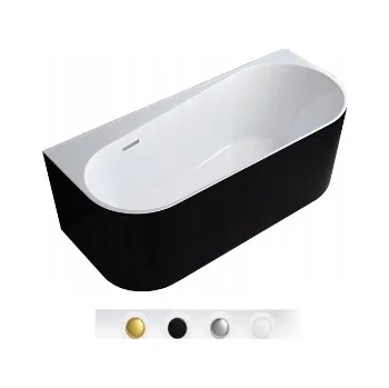 Vana Volně stojící akrylátová vana Braider LEDGE boční odtok 140 x 75 cm