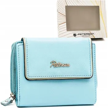 Peněženka Peterson dámská peněženka z pravé kůže modrá