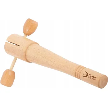 Hudební nástroj pro děti PERKUSNÍ NÁSTROJ TONE BLOCK KRABIČKA AKUSTICKÁ SKŘÍŇKA S DRŽÁKEM CLASSIC WORLD