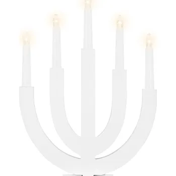 Springos LED vánoční svícen - 5 svíček 30cm 2xAA teplá bílá