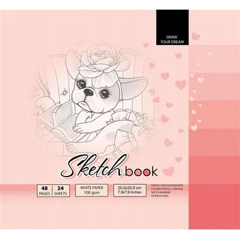 Výtvarný papír Skicák 200x200/48 listů 100g TW FRESH