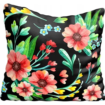 Polštář Povlak na polštář s květinami 50x50 cm