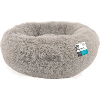 Pelíšek pro psa M-Pets Tahiti chlupatý pelech, světle šedý L