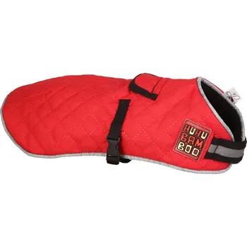 Obleček pro psa Huhubamboo kabátek prošev červená 25 cm