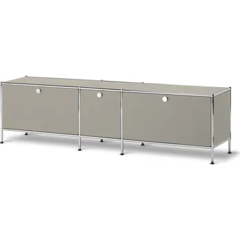 Koupelnový nábytek 718474 - Tchibo - Nízká kovová skříňka »Cn3« se 3 výklopnými dvířky - barva: šedá