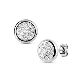 Náušnice NB312 Ocelové náušnice DRUZY Crystal