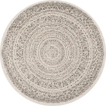 Koberec Kusový koberec Mujkoberec Original Nora 104156 Grey Creme kruh – na ven i na doma, 140x140 (průměr) kruh, šedá, chodba / předsíň, Mujkoberec Original - 1 rok na vrácení + DOPRAVA ZDARMA k Vám i zpět