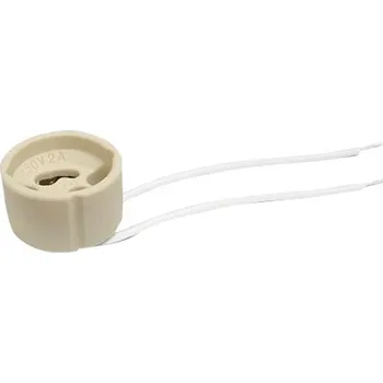 Stavebniny Patice GU10 keramická, přívod 11cm se silikonovou bužírkou (2A)