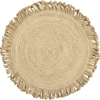 Koberec Ručně vázaný kusový koberec Jula J 34 Natural kruh, 80x80 (průměr) kruh, béžová, chodba / předsíň, Diamond Carpets India - 1 rok na vrácení + DOPRAVA ZDARMA k Vám i zpět