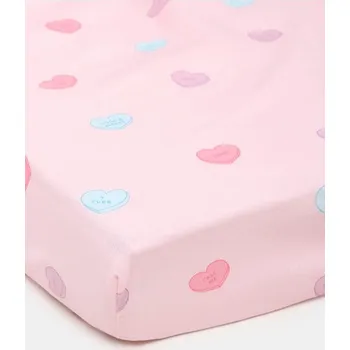 Prostěradlo Sinsay - Prostěradlo se srdíčky - růžová - 074HJ-30X - 074HJ-30X-ONE