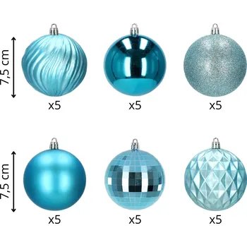 Vánoce Springos CA0876 VÁNOČNÍ KOULE 8 CM 30 KS