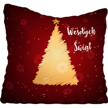Polštář Povlak na polštářek s vánočním motivem, hvězda, 30x30 cm