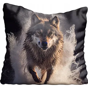 Polštář Dekorační povlak na polštář s motivem vlka 50x50 cm
