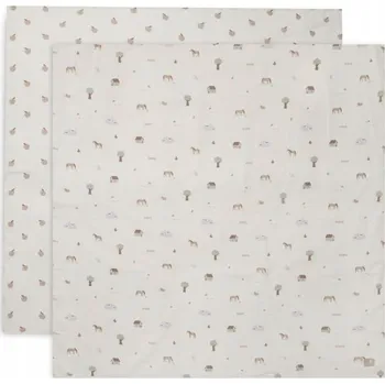 Prostěradlo Jollein 2 zavinovačky pro kojenecké Hydrofilní 115x115 cm FARM