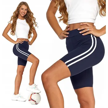 Dámské legíny Moraj Cyklistické legíny s lampasem Vysoký Pas RDL1000-019 námořnická modrá L/XL