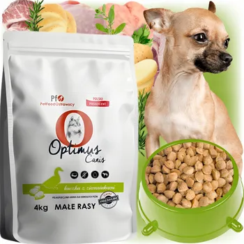 Krmivo pro psa Krmivo Optimus Canis Premium Dospělí psi malých plemen KACHNA S BRAMBORAMI 4 kg