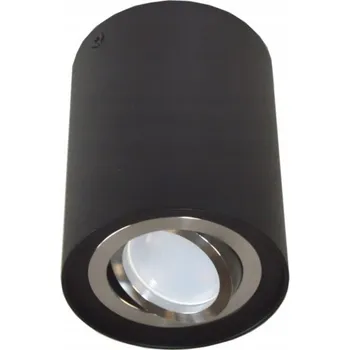 Přisazené Černé Nastavitelné Svítidlo Tuba GU10 230V