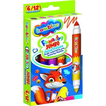 Fixy oboustranné Jumbo Bambino 6 ks/12 barev