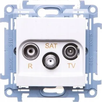 Elektrická zásuvka Simon 10 Anténní zásuvka R-TV-SAT průchozí CASP.01/11