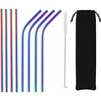 BRČKA NA PITÍ OCELOVÉ BAREVNÉ 8 KUSŮ