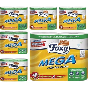 Toaletní papír Toaletní papír Foxy extra dlouhý, 4 role x 6 balení