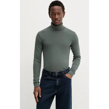 Pánské oblečení Bavlněné tričko s dlouhým rukávem Marc O'Polo 529220252100 zelená 97X, vel. L