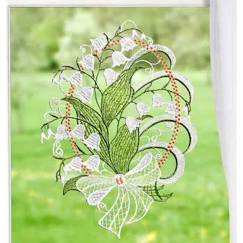 Okenní dekorace Konvalinka 18 x 26,5 cm