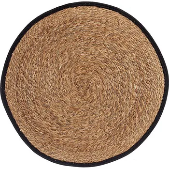 Koberec Giftdecor Pletený koberec NARO s černým lemem, průměr 80 cm