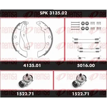Brzdový buben Souprava brzd, bubnová brzda REMSA SPK 3135.02