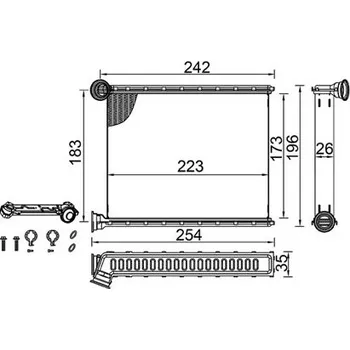 Výměník tepla Výměník tepla, vnitřní vytápění HART 631 067
