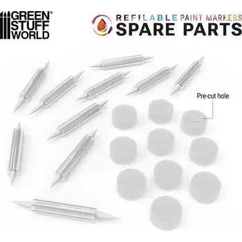 Plastikový model Hroty pro plnitelné fixy Green Stuff World, velikost #1 (10 ks)