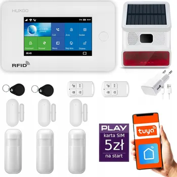 Zabezpečovací technika Bezdrátový alarm GSM + Wifi s aplikací TUYA, HUXGO HXA006