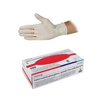 Vyšetřovací rukavice Rukavice nest.vyš.CVET latex L/100ks bez pudru,aloe