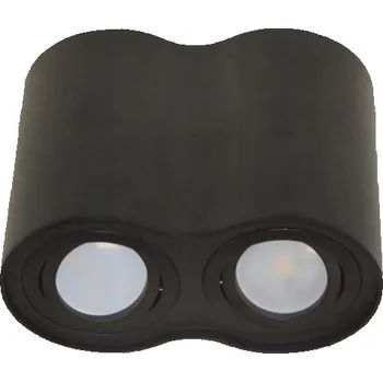 Stropní svítidlo Brolux Siroco černé kulaté dvoubovkové hliníkové