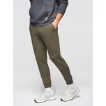 Pánské tepláky s prošíváním a zipem na nohavici - V1 OM-PASK-0147 Barva: Olivová, Velikost: XL