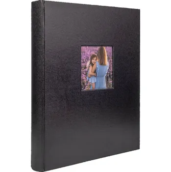Fotoalbum Tradiční album se 100 černými stranami, okénko na fotografii, možnost gravírování - rodinné album