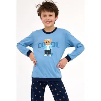 Chlapecké pyžamo Chlapecké pyžamo Cornette Cool 2 - bavlna Světle modrá 122-128