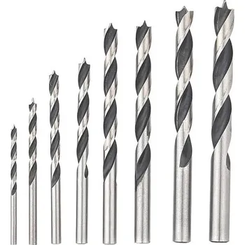 Sada nářadí Sada 8 vrtáků do dřeva Yuio 3 mm-10 mm, sada spirálových vrtáků Ø 3,0, 4,0, 5,0, 6,0, 7,0, 8,0,