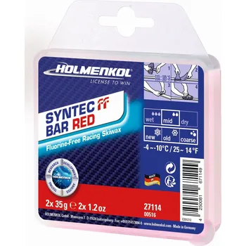 Lyžařský vosk Holmenkol Syntec FF Bar RED 2x35g 2x35g