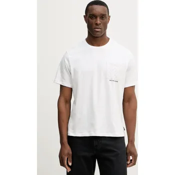 Pánské tričko Bavlněné tričko Michael Kors CR652T1FV4 bílá 00X, vel. S