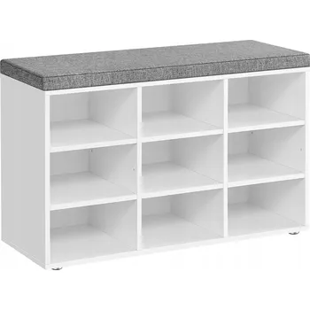 Botník Botník s lavicí Vasagle 104 x 48 x 30 cm bílý