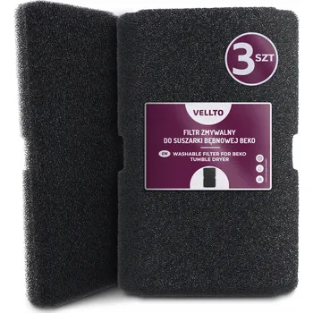 Praní a péče o prádlo 3x FILTR DO SUŠIČKY PRÁDLA Beko Grundig Dexon PĚNOVÝ Houbový OMYVATELNÝ