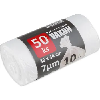 Pytle na odpadky Pytle na odpad Vaxon 10l, 50 ks, 7µm, bílé