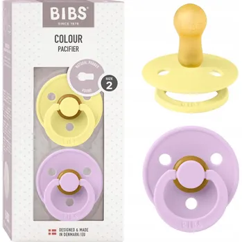 dudlíky Dudlík Bibs kulatý kaučukový 6 m + žlutý 2 ks