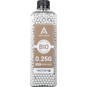 Airsoftová kulička Airsoftové kuličky Arcturus RS® BIO 0,25g, 3000bb, láhev