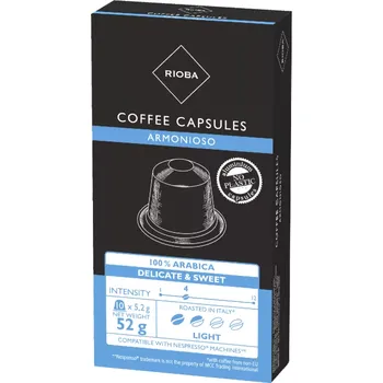 Rioba Lungo Armonioso kapsle pro Nespresso 10ks