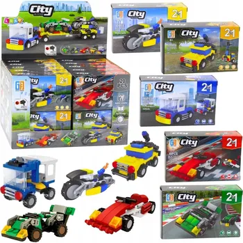ostatní stavebnice KREATIVNÍ SADA CITY VOZIDLA 2V1 K SESTAVENÍ PRO DĚTI
