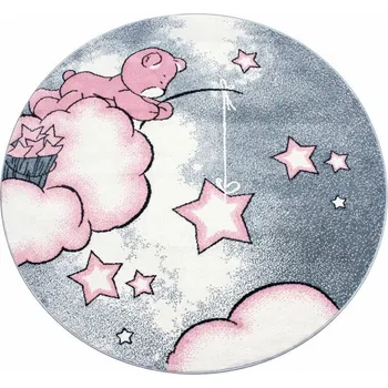 Ayyildiz Dětský kusový koberec Kids 580 pink kruh Rozměry koberců: 120x120 (průměr) kruh