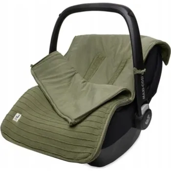 Fusak Jollein teplý fusak do kočárku a autosedačky PURE KNIT Leaf Green (Listově zelená)
